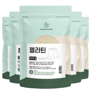 참굿즈 젤라틴 분말 가루 500g 5팩