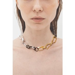 Triple Color De_Chain Necklace