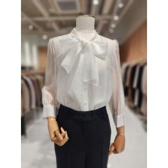 LINE [부산점] [라인어디션](N854) 여성 리오셀 리본 블라우스 NVBLPD9700