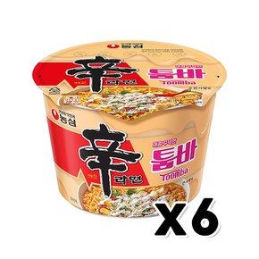 농심 신라면 툼바 큰컵사발면 113g x 6개