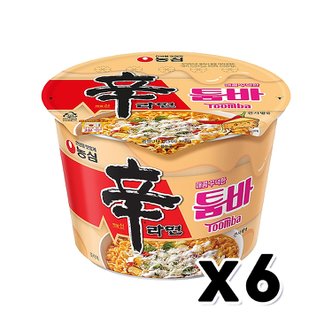  농심 신라면 툼바 큰컵사발면 113g x 6개