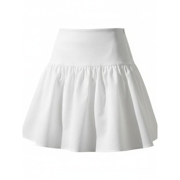 티어드 볼륨 미니스커트(블랙,화이트)/W261SK01