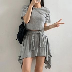 H스타일(SET)어반세트 여름 여성 트레이닝복세트 츄리닝셋트 치마바지셋업 홈웨어 데일리룩