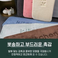 1+1 메모리폼 극세사 발매트 주방 현관 욕실 다용도 매트