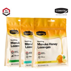 마누카 꿀캔디 로젠지 180g x 3종 (레몬/쿨민트/올리브잎-프로폴리스 함유)
