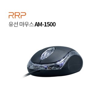 에스투씨엔아이 대진씨엔엠 RRP AM-1500 광 유선 마우스 블랙 (USB)