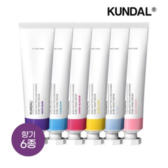 쿤달 시어버터 앤 마카다미아 퓨어 핸드크림 50ml x6개(향 6종 택 1)