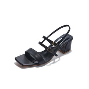 Square Buckle Sandal_Black