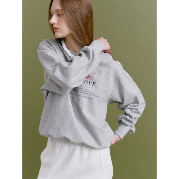 VINTAGE LETTERING SWEAT SHIRT (ash gray)