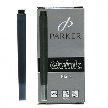  PARKER[파커] 만년필용 쿠잉크 카트리지 잉크(5개들이) 블랙 (S1162210)