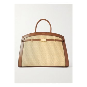 DEMELLIER 드멜리어 더 허드슨 가죽 트리밍 라피아 토트 베이지 1647597357778871