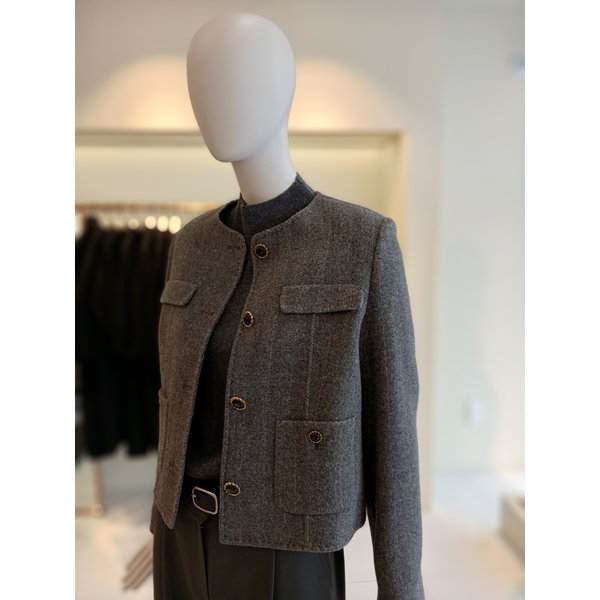 [여주점] 씨씨콜렉트 헤링본라운드넥크롭자켓 E261msg155