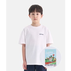 백그래픽 반팔티셔츠 (오프 화이트) OD262ISS06_OWH
