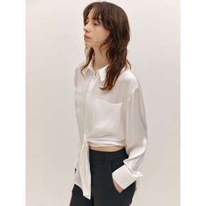 SILKY TUNNEL BLOUSE (WHITE)