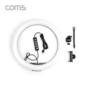 라이트 카메라조명 촬영조명 Coms LED 원형 RGB 램프 링 개인방송용 조명 USB 전원 색조명 패턴 33cm 9가지