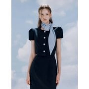 Len tie tweed crop jacket (2colors)