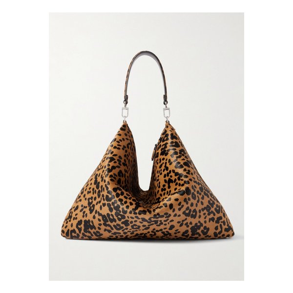 베벨 라지 레오파드 프린트 카우 헤어 토트 46376663163005433