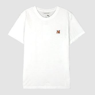 메종키츠네 25SS 여성 폭스헤드 반팔티 화이트 LW00105KJ0008 P100