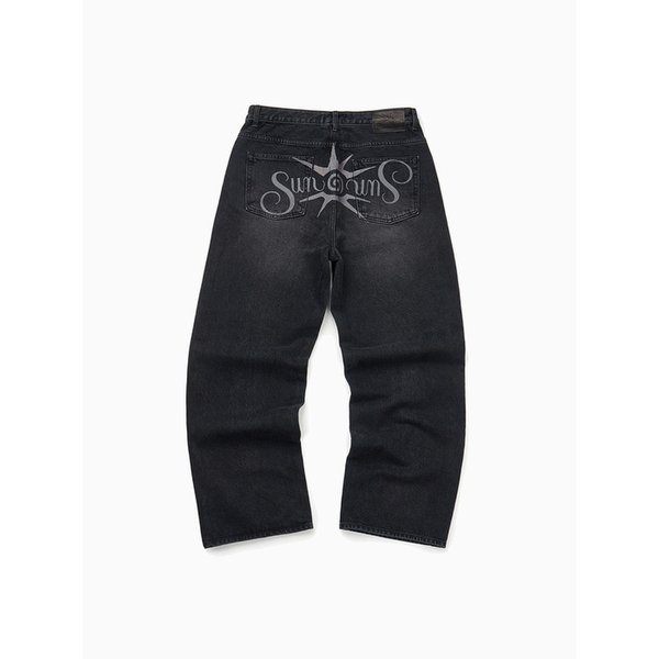 썬스팟 데님 팬츠 [블랙]