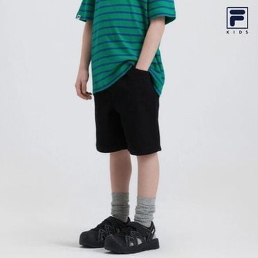 휠라키즈 [신상품] 25SS 베이직 4부 반바지 [FK2TRH2102X_BLK]