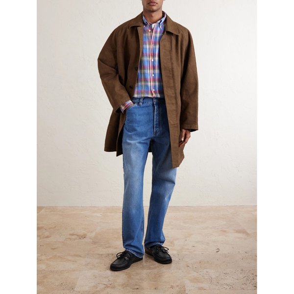 하트퍼드 버튼다운 칼라 체크 리넨 코튼 블렌드 셔츠 46376663163009510