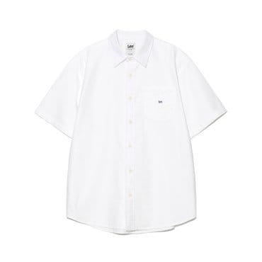 LEE 로코 포켓 옥스포드 반팔 셔츠 화이트 LE2502SS01WH