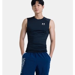 1361522-001 블랙 남성 HeatGear® 슬리브리스 히트기어 컴프레션 나시