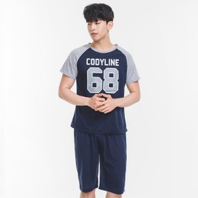 코디라인 남성 면혼방 반팔 잠옷 파자마 이지웨어