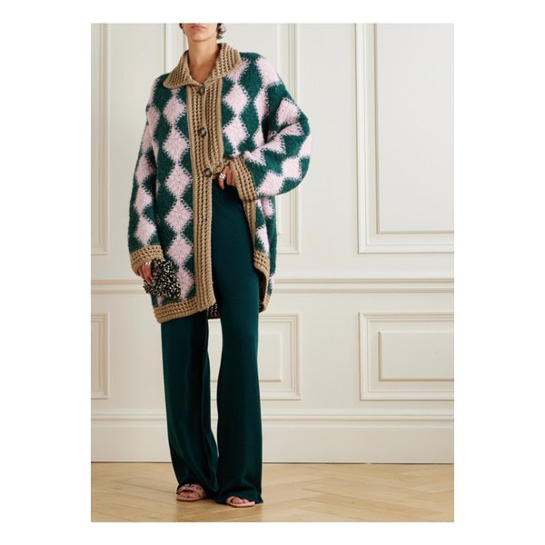 라더블제이 볼링 크로셰 울 혼방 가디건 네이비 46376663162903220