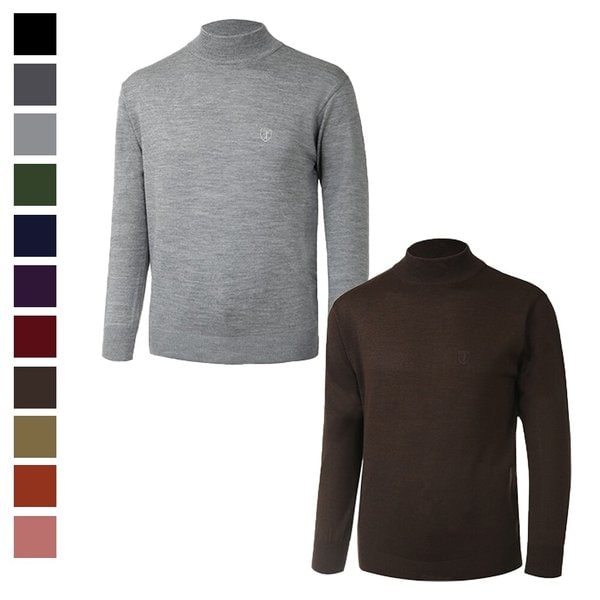 남자 국산 프리미엄 울 반폴라 니트티 GL-KN-121