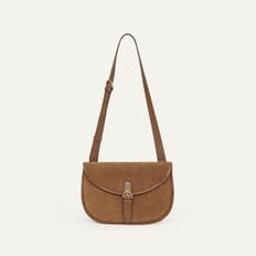 Margo Suede Crossbody Bag Caramel