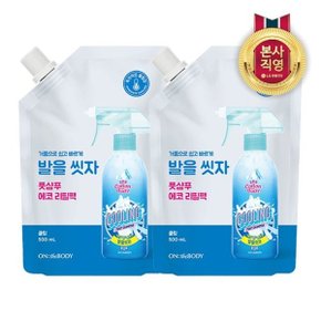 온더바디 발을씻자 풋샴푸 리필 500ml 쿨링 x 2개