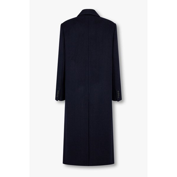 피크트 라펠 더블 롱 코트 7115416X02146