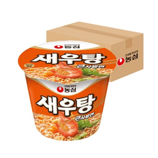 농심 새우탕 큰사발면 115g 컵라면/16개/BOX