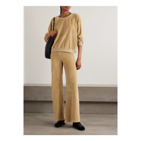 수지 콘디 사모스 코튼 혼방 벨루어 스웨트셔츠 카멜 46376663162907340