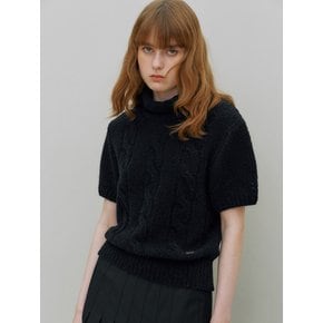 Tara short sleeve knit (Black)