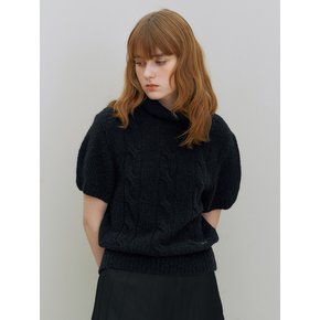 Tara short sleeve knit (Black)