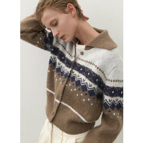 (CD-2150)NORDICK HAIRY WOOL CARDIGAN