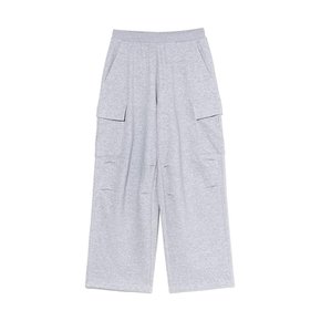 와이드 파라슈트 카고 스웨트 팬츠 MELANGE GREY (LO6PF173-097)