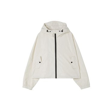 LAP 하이넥 후드 배색 지퍼 점퍼 AR1WZ220