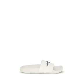 B2320 100 WHITE Rubber slides with logo