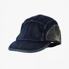 KAPITAL /캐피탈/ 10ozIDG x IDG Denim Camp Cap (FUROSHIKI Embroidery) /INDIGO/KAF1M80002A82