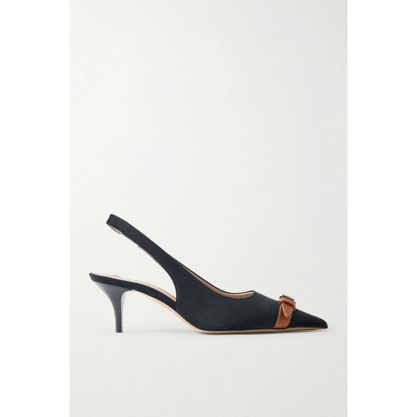 가죽 트리밍 벨벳 슬링백 펌프스 46376663162971330