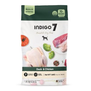  인디고7 디포독 유기농 오리와치킨1.6kg+대용량간식300g