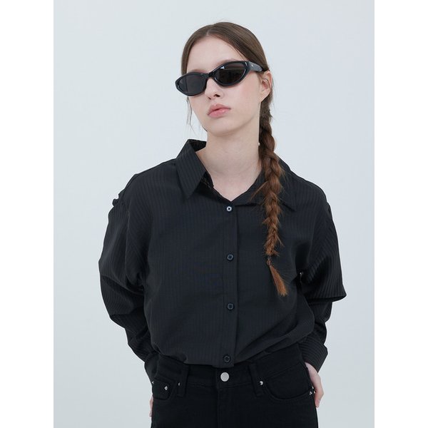 ice see-through shirt (blue, black)
