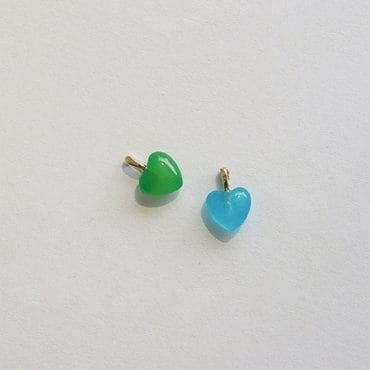 모던라이크 [ 모던라이크 / 본사 정품 ] 14k 금 14k 블루 쿼츠 수정 하트 펜던트