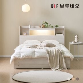 [착불] 코코 LED 3서랍 수납 침대 더블 프레임