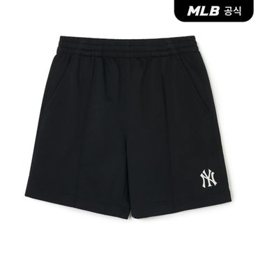 MLB [코리아공식]베이직 미디움로고 5부 반바지 NY (Black)