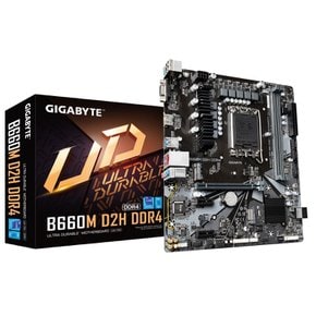 GIGABYTE B660M D2H DDR4 Rev.1.0 마더보드 Micro-ATX [Intel B660 칩셋 탑재] MB5706 블랙