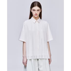 [파주점] [송지오우먼]컬렉션 베일드 멀티 플리츠 셔츠 라이트 핑크 WH3SH717LP